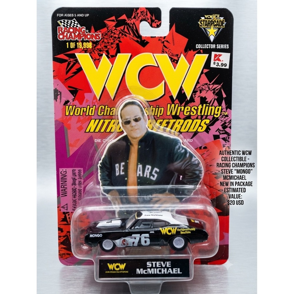 WCW Steve McMichael Racing Champions Nitro Street Rods Die-Cast Car 1 of 19998